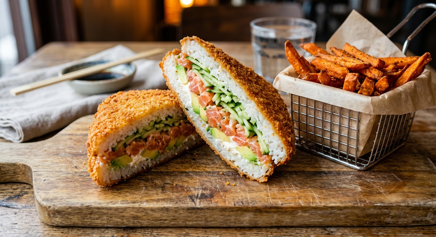 Sushi Burger Saumon Thaï